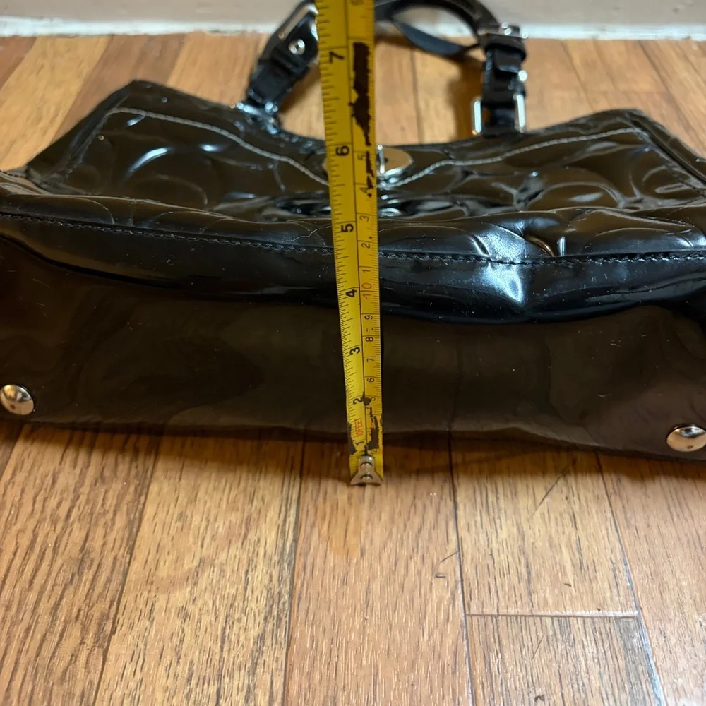 Coach Black Patent Leather Shoulder Bag